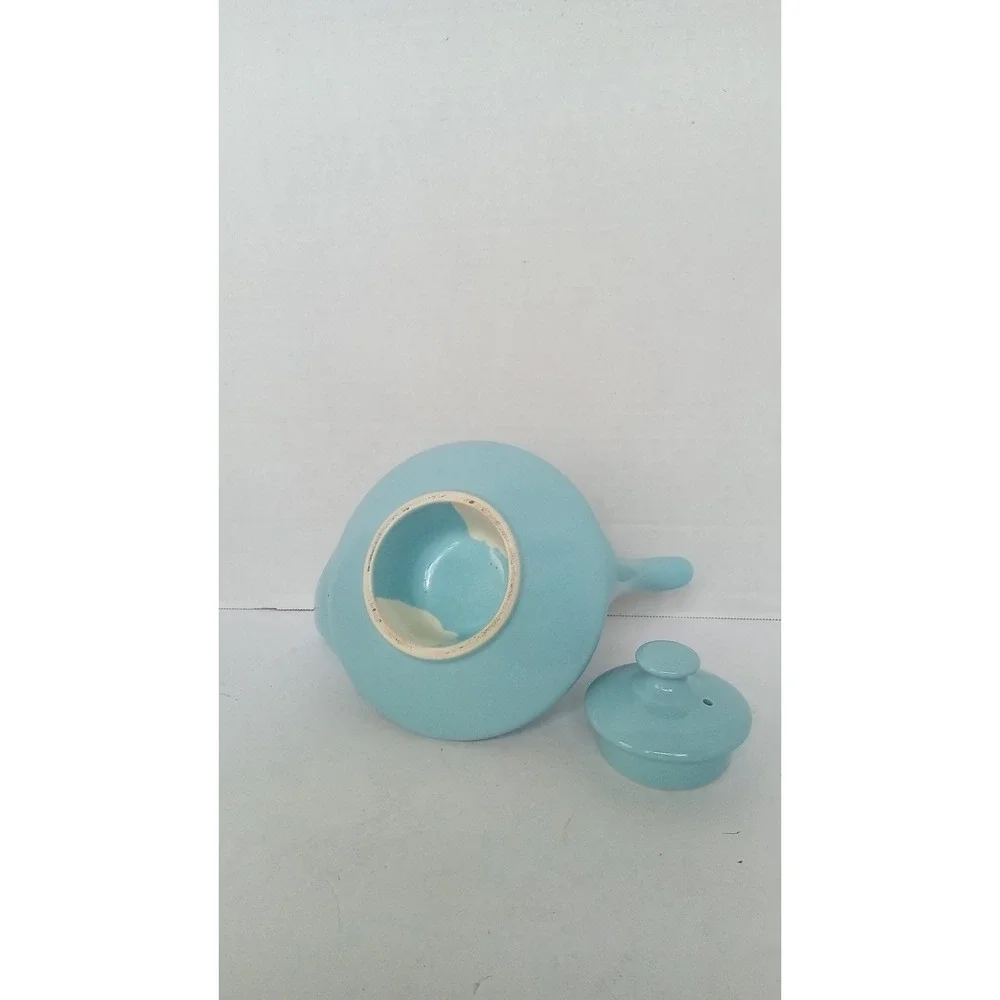 Light Blue Ceramic Teapot with Lid‎ Kitchen Tea Party Decor Tableware
